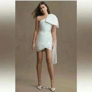 Sachin & Babi Pippa One-Shoulder Pearl-
Embellished Mini Dress Size 4